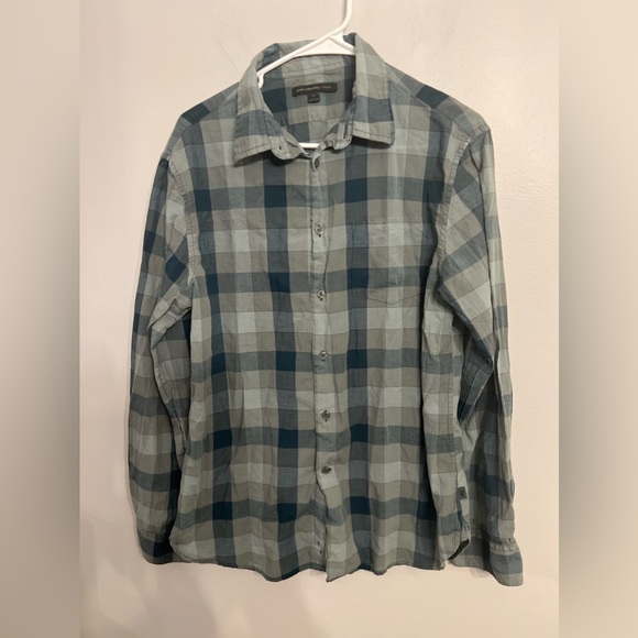 JOHN VARVATOS STAR USA Woven Gingham Shirt Size: M - Picture 1 of 6